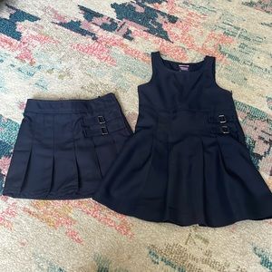 Little girls uniform skort and jumper